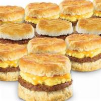 12 Sausage Egg & Cheese Biscuits · 