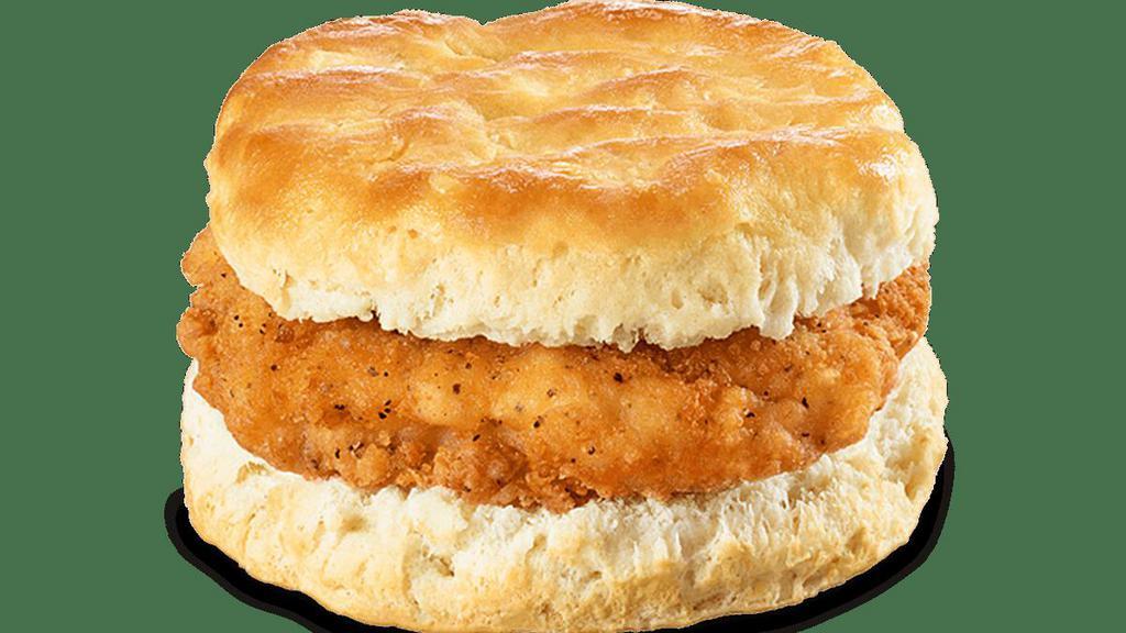 Chik Biscuit · This must-have breakfast classic combines our hot, flaky Krystal biscuit with an all-white chicken breast fillet, battered and fried until golden and crispy.