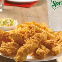 5 Piece Spicy Tenders · Served with a regular drink, your choice of any regular side and a scratch-made Honey-Butter...