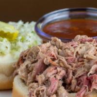 Barbecue Sandwich · Choice of pulled pork, ham, or turkey on a 4