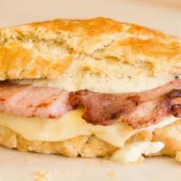 Add The Ham · Single Hard Fried Cage-Free Egg, Melted Down Soft White American Cheese & Sliced Baked Count...