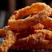 Onion Rings · Hand-breaded and crispy.