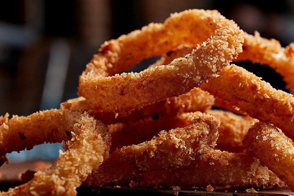 Onion Rings · Hand-breaded and crispy.