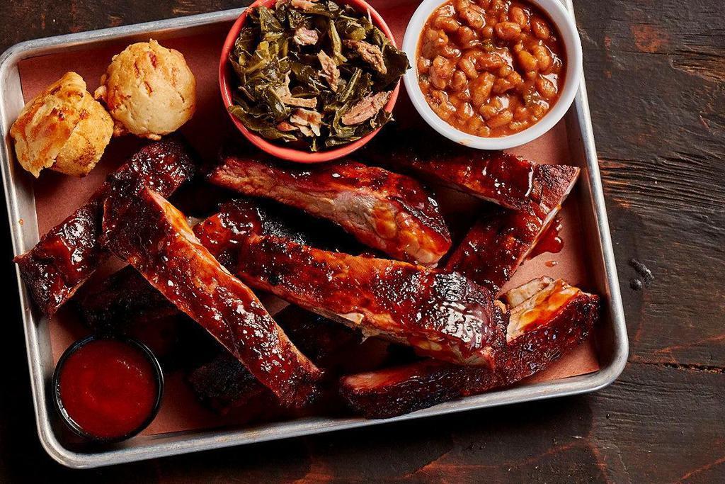 Classic Spare Ribs · Marbled pork ribs, brined, seasoned and smoked.