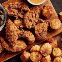 Chicken Tender Dinner · 8 hand-breaded, fried chicken tenders with honey mustard