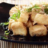 Agedashi Tofu · Lightly battered and fried tofu, served with tempura dipping sauce.