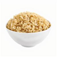 Brown Rice · Brown rice, steamed to perfection.