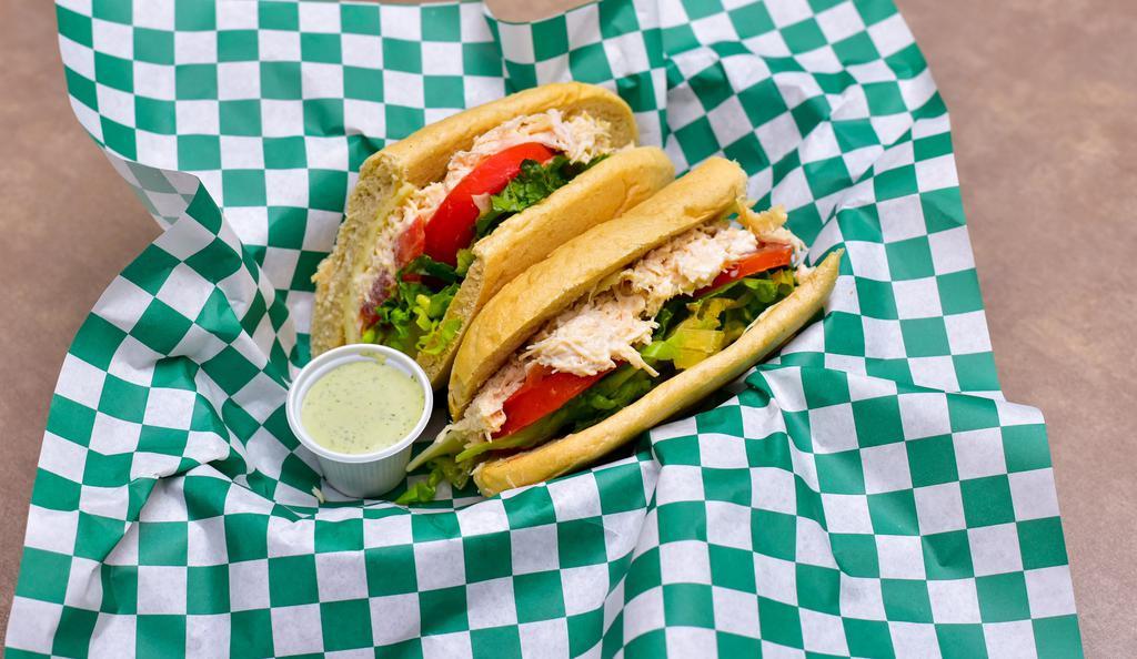 Chicken Salad · Comes with lettuce, tomatoes, mayo and mustard.