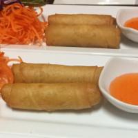 Fried Spring Rolls (2) · Fried spring rolls filled with vegetables and bean thread noodles. Serve with sweet and sour...