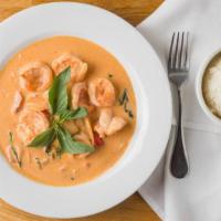 Red Curry · Mild. Curry made with red curry paste, coconut milk, bell pepper, bamboo shoots, and fresh b...