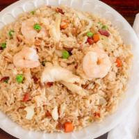 House Special Fried Rice · Comes with pork, chicken and shrimp.