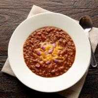 Bowl Chili  · With chunks of lean ground beef, lots of fresh herbs and spices in a thick and robust tomato...