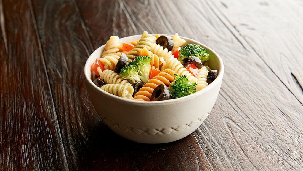 Italian Pasta Salad  · Tri-color pasta with fresh cut broccoli, bell peppers & black olives featuring Italian dressing.