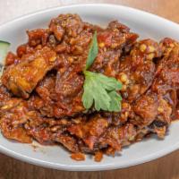 Eggplant Sauce · Vegan, vegetarian. Charcoal grilled eggplant, green and red pepper flavored with garlic and ...