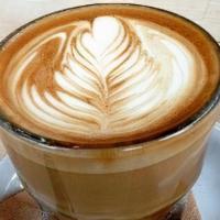 Cortado (5Oz) · A classic 5 ounce Cortado drawn with 2 ounces of single origin espresso, topped with 3 ounce...