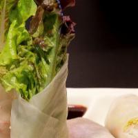 Fresh Spring Roll · Fresh Thai soft spring roll filled with shrimp, bean sprout, carrots, cucumber, basil, lettu...