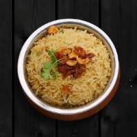 Vegetarian'S Biryani · Long grained rice flavored with fragrant spices along with saffron and layered with vegetabl...
