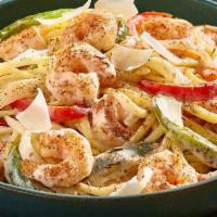 N'Awlins Shrimp Pasta · This little number is a flavor festival. Sauteed shrimp with red and green peppers, onions a...