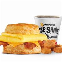 Bacon Egg & Cheese Biscuit Combo · Crispy bacon, folded egg and American cheese all on a Made from Scratch Biscuit™. Served wit...