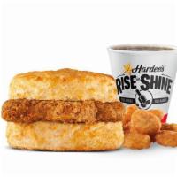 Country Fried Steak Biscuit Combo · Breaded fried steak on a freshly baked Made from Scratch Biscuit™. Served with Hash Rounds® ...