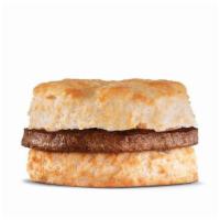 Sausage Biscuit · A grilled sausage patty on a Made From Scratch™ Biscuit.. Breakfast served until *10:30am (*...