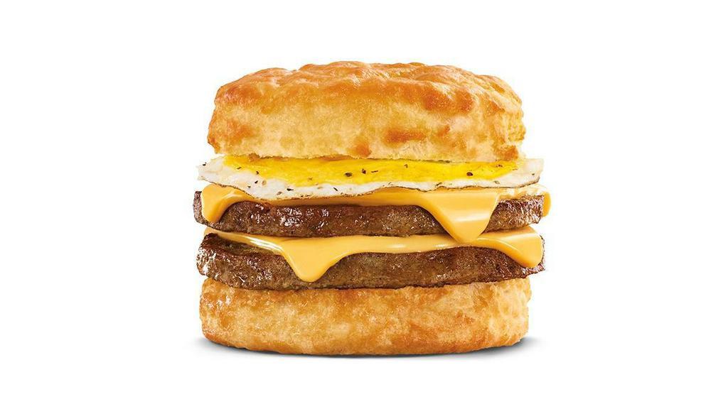 Ultimate Sausage Biscuit · The Ultimate Sausage Biscuit  includes two grilled sausage patties, two slices of American cheese and a freshly cracked egg on our Made from Scratch™ Biscuit. .