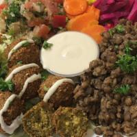 Falafel Platter · All platters served with two sides and a pita bread.