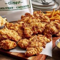 Chicken Tenders For 4 · Buttermilk marinated chicken tenders, seasoned fries and choice of coleslaw or macaroni & ch...