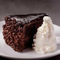 Chocolate Cake · Double layer chocolate cake infused with rich Hershey’s® fudge icing and chocolate chip mors...