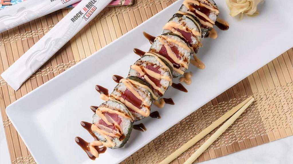 Tuna Roll · (Original OR Fried) Red tuna inside, topped with spicy mayo and eel sauce.
