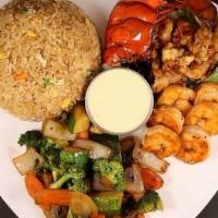 Shrimp And Lobster · Served with soup or salad, fried rice, vegetables and yum-yum sauce