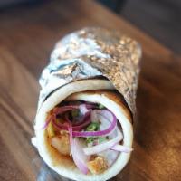 Chicken Tikka  · Spicy. Grilled chicken, pickled onion, cilantro, chopped chili, spice mix. Add egg for $1.