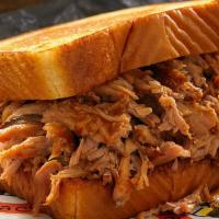 Big Dad® Sandwich · Our signature slow-smoked, hand chopped BBQ Pork Sandwich. Served on Texas Toast.
