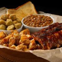 Two Meat Plate · Served with Two Sides and Texas Toast
