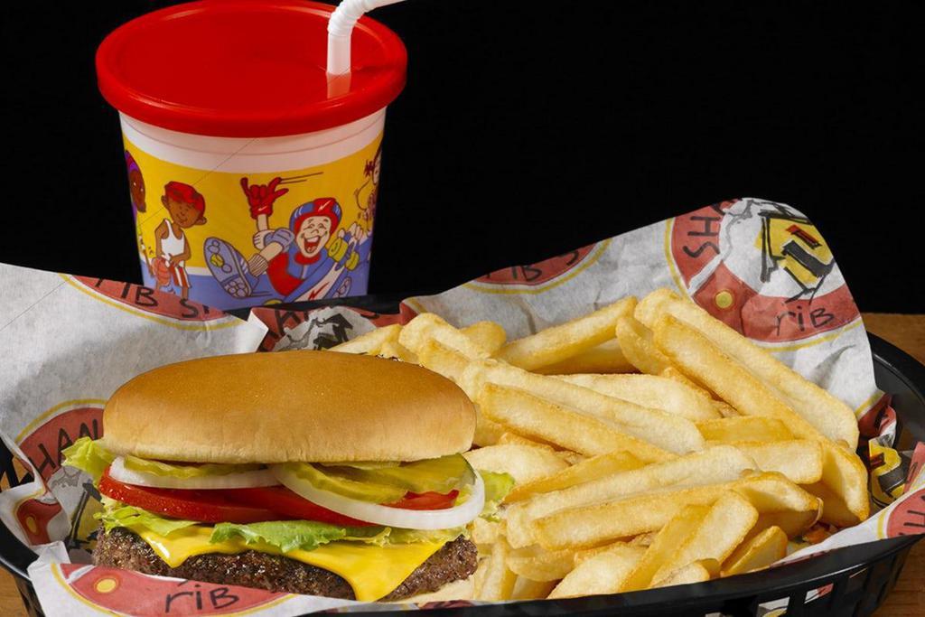 Kids Cheeseburger · Served with a Side and Kids Drink