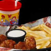 Kids Boneless Wings · Served with a Side and Kids Drink