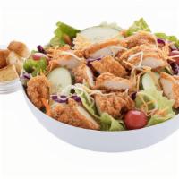 Supremes Tenders Salad - 10:30Am To Close · 3 Chicken breast tenderloins marinated with a bold blend of seasonings served on a bed of fr...