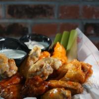 Buffalo Wings · Served with bleu cheese or ranch.