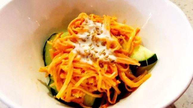 Spicy Kani Salad · spicy krab & cucumber with crunchy & fish eggs