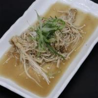 Enoki Butter · Sautéed enoki mushrooms with real butter.