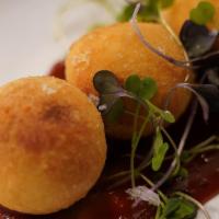 Goat Cheese Croquettes · Guava Jam, Almond Dust