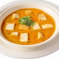 Paneer Tikka Masala · Cubes of Indian cheese cooked in a creamy tomato based sauce.