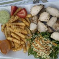 Grilled Chicken With Fries · Parrilla de pollo.