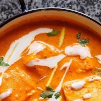 Paneer Butter Masala · Cottage cheese cooked in our special tomato onion gravy.
