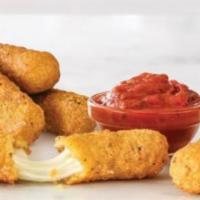 Mozzarella Sticks(6) · Golden & crispy cheese sticks served with marinara sauce