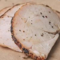 Smoked Turkey Platter · Turkey breast brined for 48 hours and seasoned in our 4R Turkey Rub then smoked. Includes 3 ...