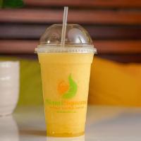 Mango Lemonade · Fresh squeezed Lemons, Oranges, Mangos