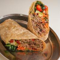 Impossible Wrap · Impossible Burger, Mixed Peppers & Onions, Lettuce, Tomatoes, Carrots, Cucumbers.. Served wi...