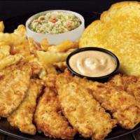 Tenders For One (7 Pcs) · Served with a choice of side with Texas toast, personal coleslaw, and 2 signature dips.