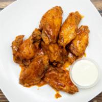La Mia Buffalo Style Wings · Once dipping in sauce.